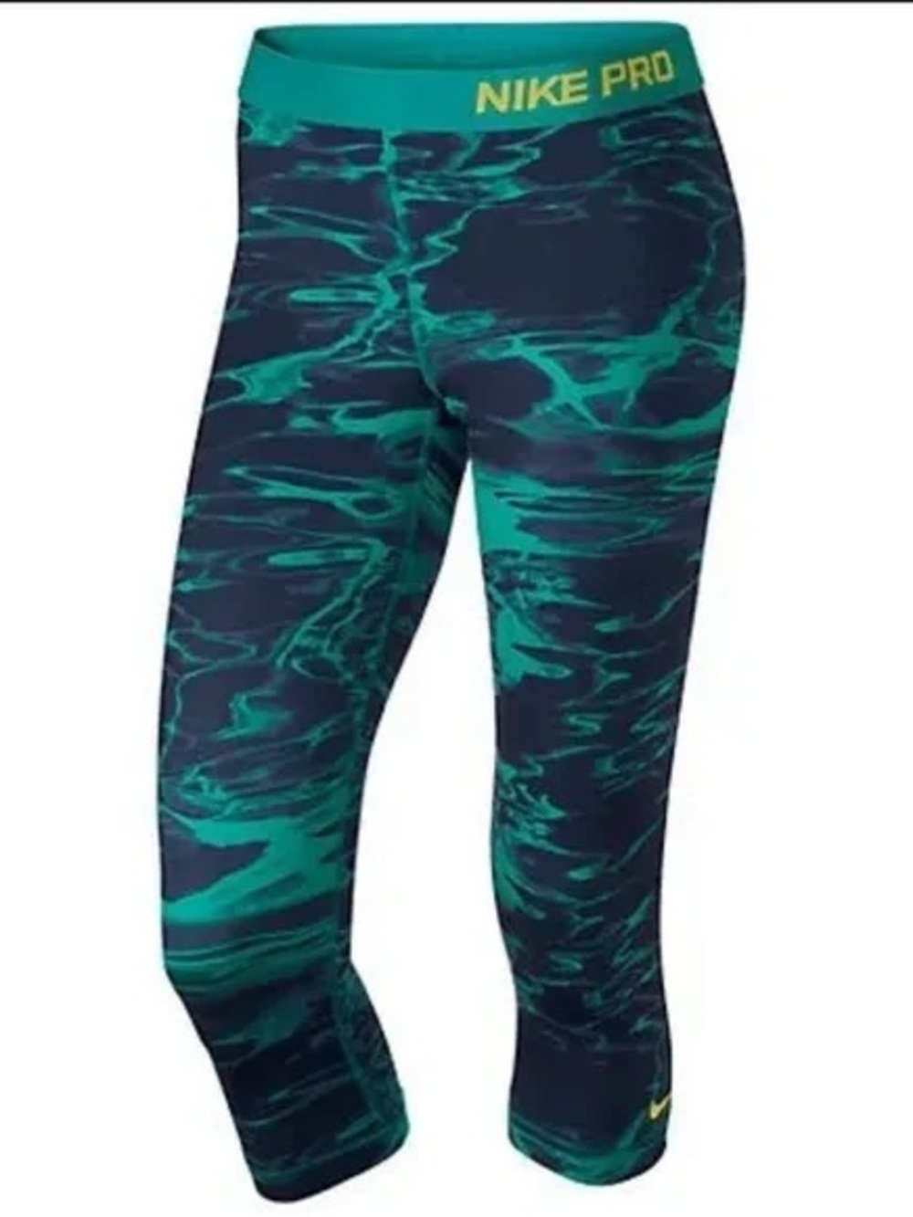 NIKE Teal Marble Capri Leggings